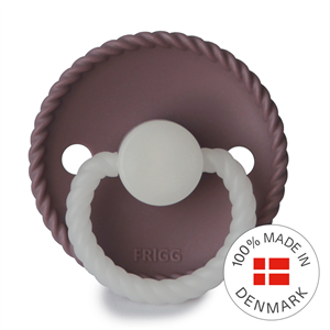 FRIGG Rope - Round Silicone Pacifier - Twilight Mauve Night - Size 2
